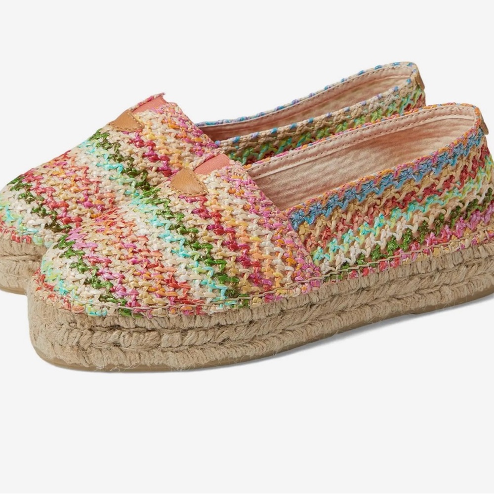 Vibrant Pink and Orange Espadrilles with Jute Sole